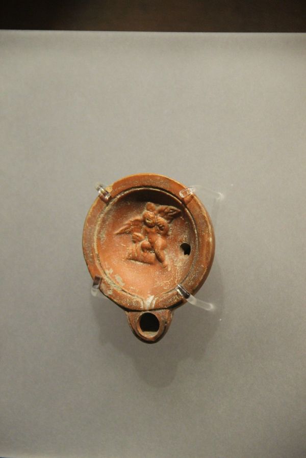 Antique Terracotta Oil Lamp